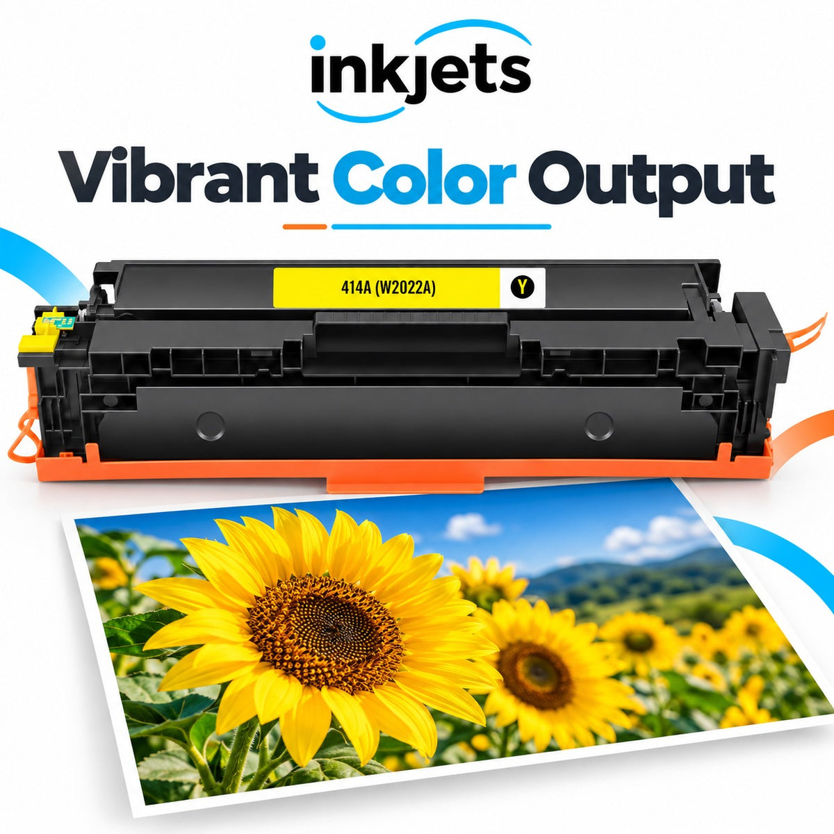 Compatible HP 414A (W2022A) Standard Yield Yellow Toner Cartridge