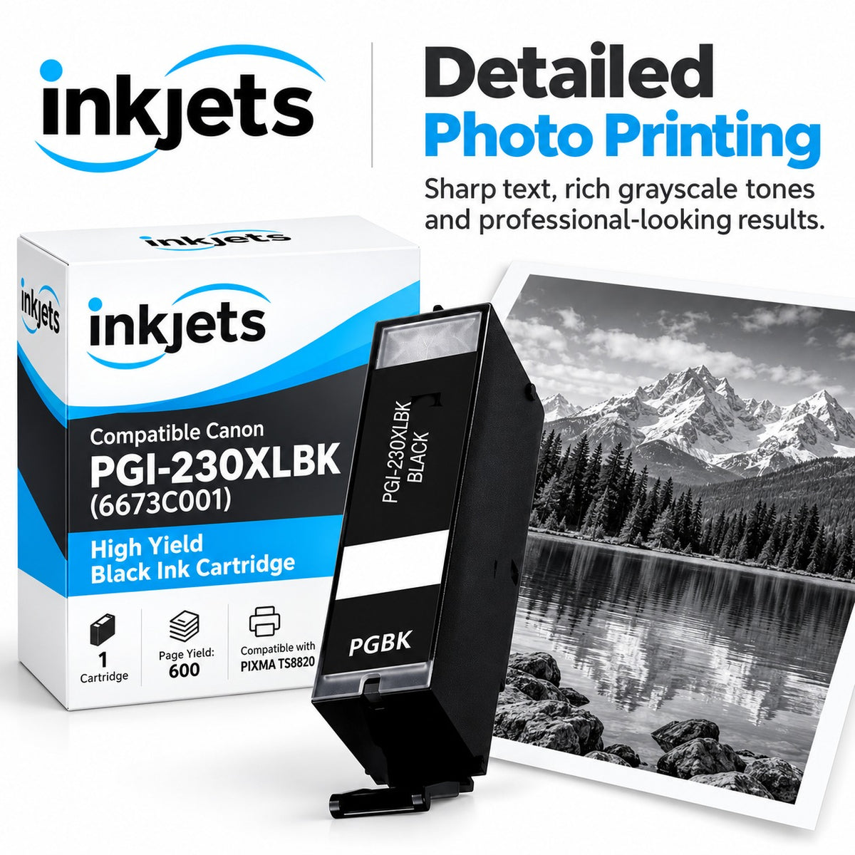 Compatible Canon PGI-230XLBK (6673C001) High Yield Black Ink Cartridge