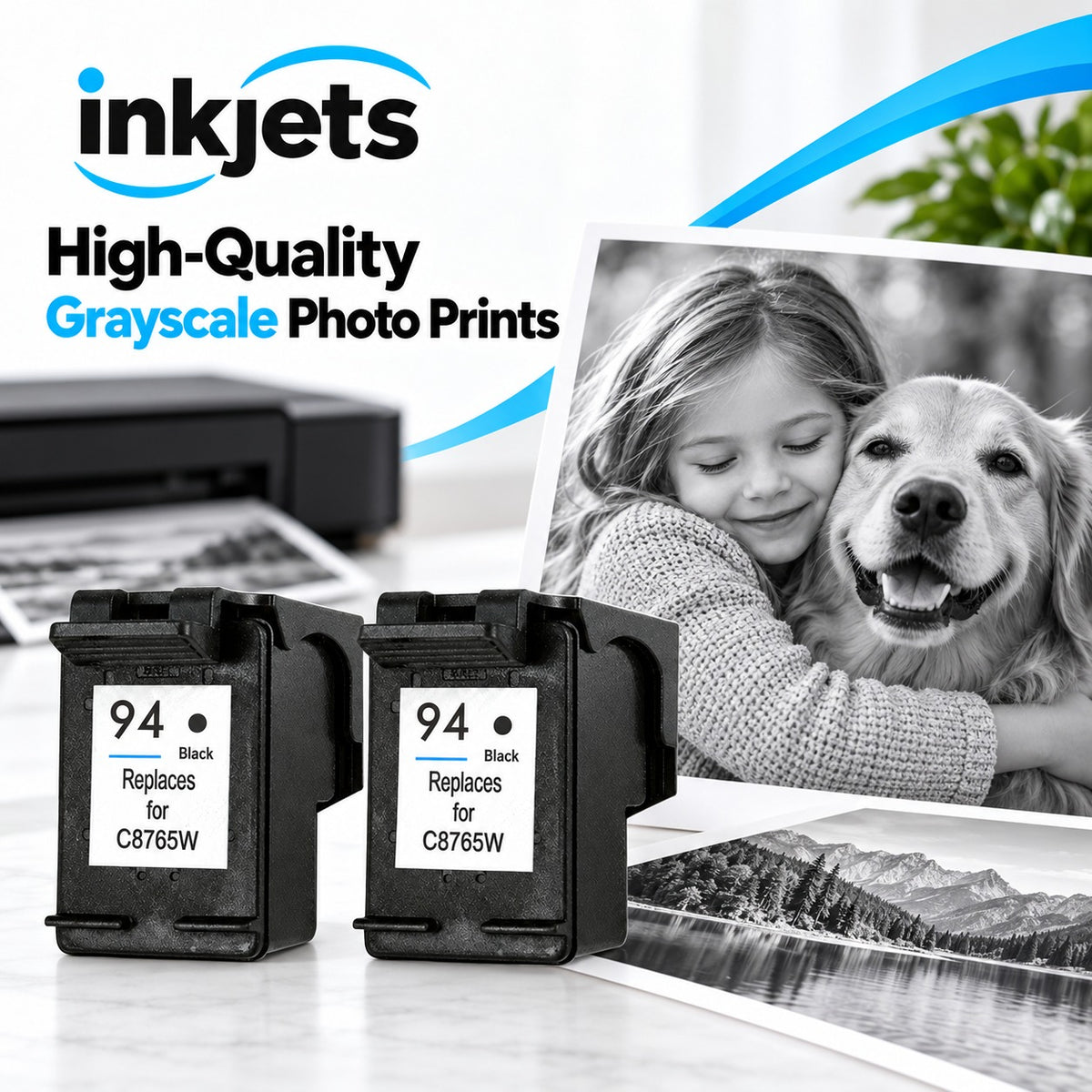 HP 94 Black (C8765WN) Remanufactured Ink Cartridge Twin Pack
