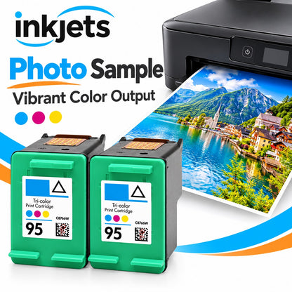 HP 95 Tri-Color (C8766WN) Remanufactured Ink Cartridge Twin Pack