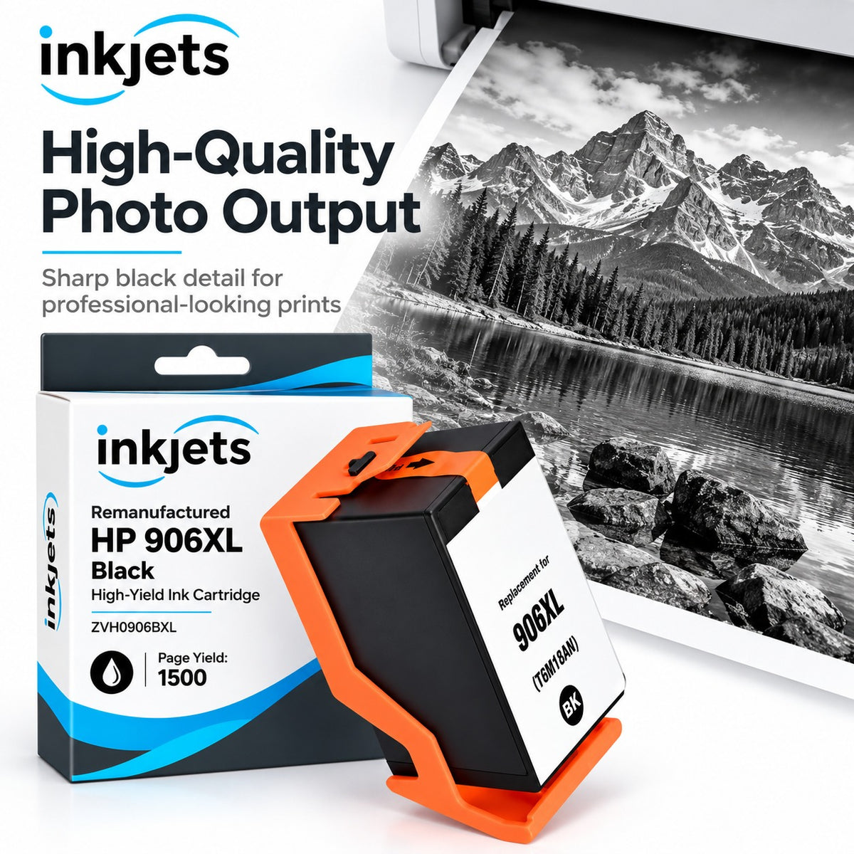 HP 906XL (T6M18AN) Black High-Yield Remanufactured Ink Cartridge