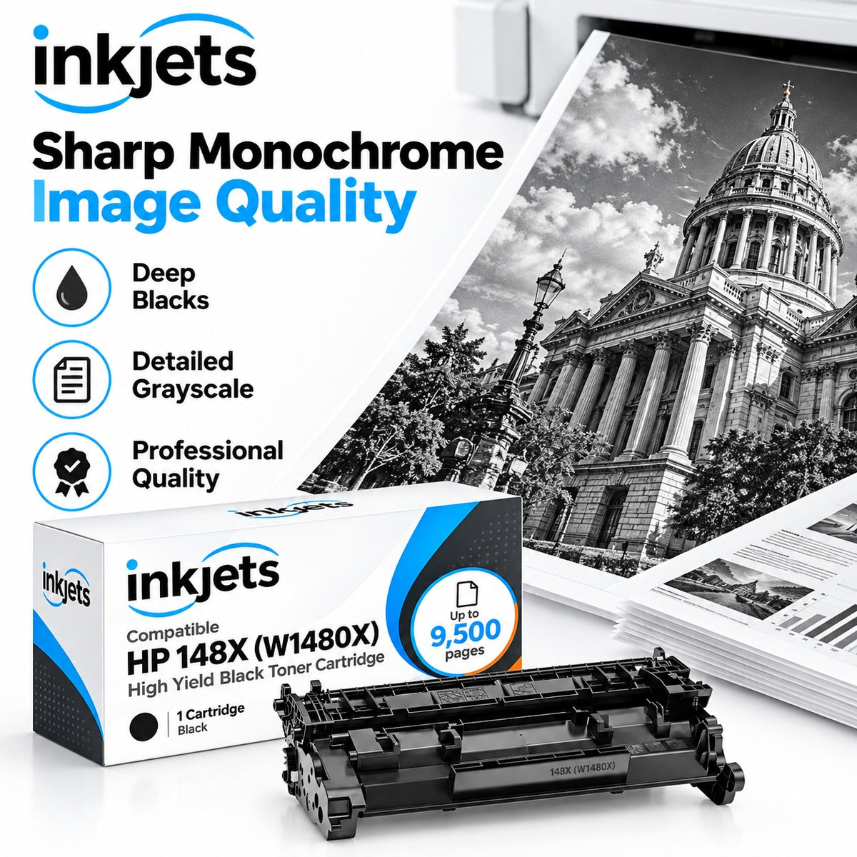Compatible HP 148X (W1480X) High Yield Black Toner Cartridge