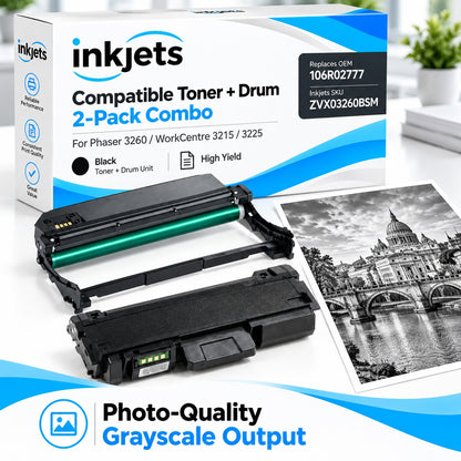 Xerox Phaser 3260 / WorkCentre 3200 Compatible Toner & Drum Cartridge 2-Pack Combo
