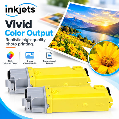 Dell 330-1438 (T108C) Yellow High-Yield Compatible Toner Cartridge Twin Pack