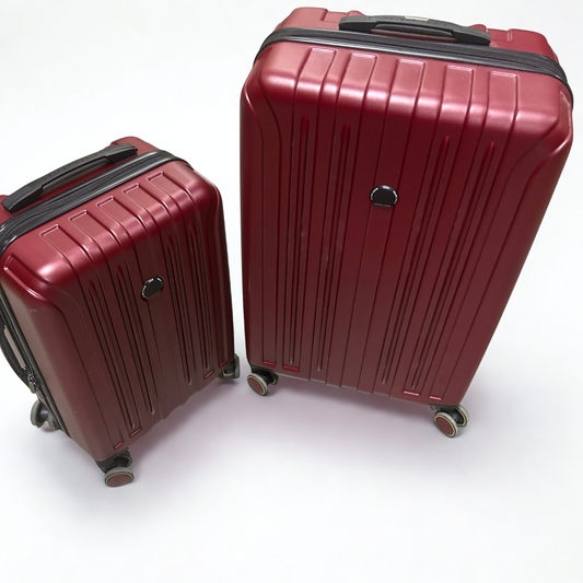 Delsey Paris Accelerate 2‑Piece Hardside Spinner Luggage Set – Red