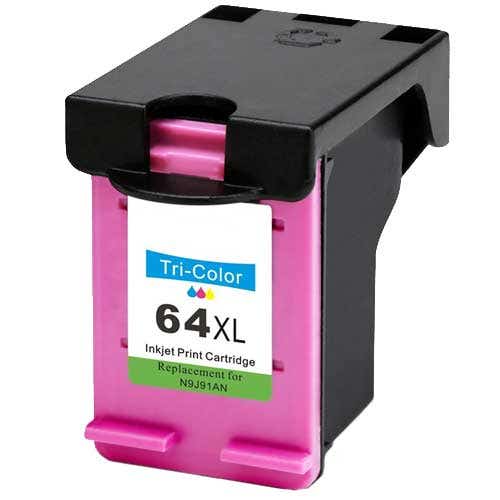 HP 64XL (N9J91AN) Tri-Color High-Yield Remanufactured Ink Cartridge