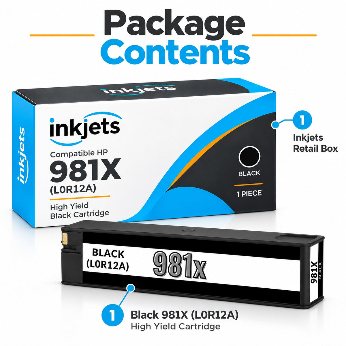 Compatible HP 981X (L0R12A) High Yield Black Toner Cartridge