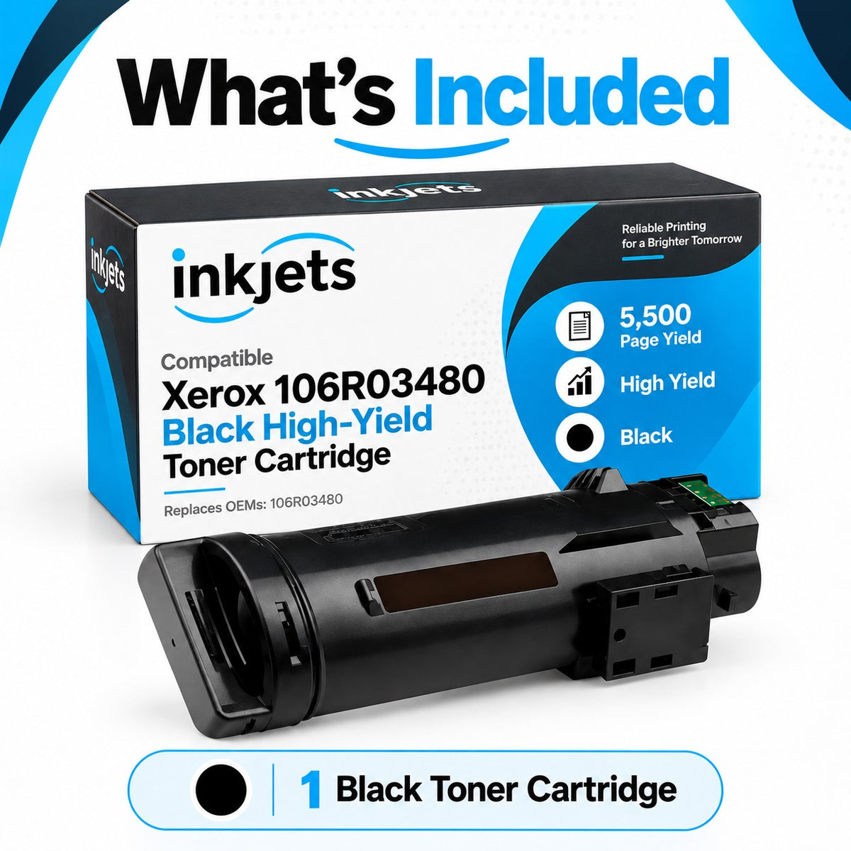 Xerox 106R03480 Black High-Yield Compatible Toner Cartridge