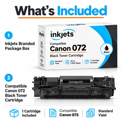 Canon 072 Black Compatible Standard Yield Compatible Toner Cartridge