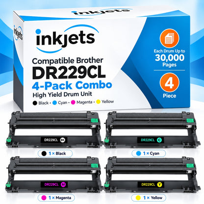 Compatible Brother DR229CL High Yield 4-Pack Combo Drum Unit