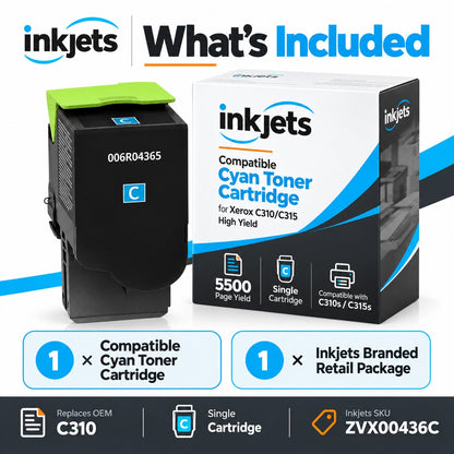 Compatible Xerox C310s/C315s High Yield Cyan Toner Cartridge