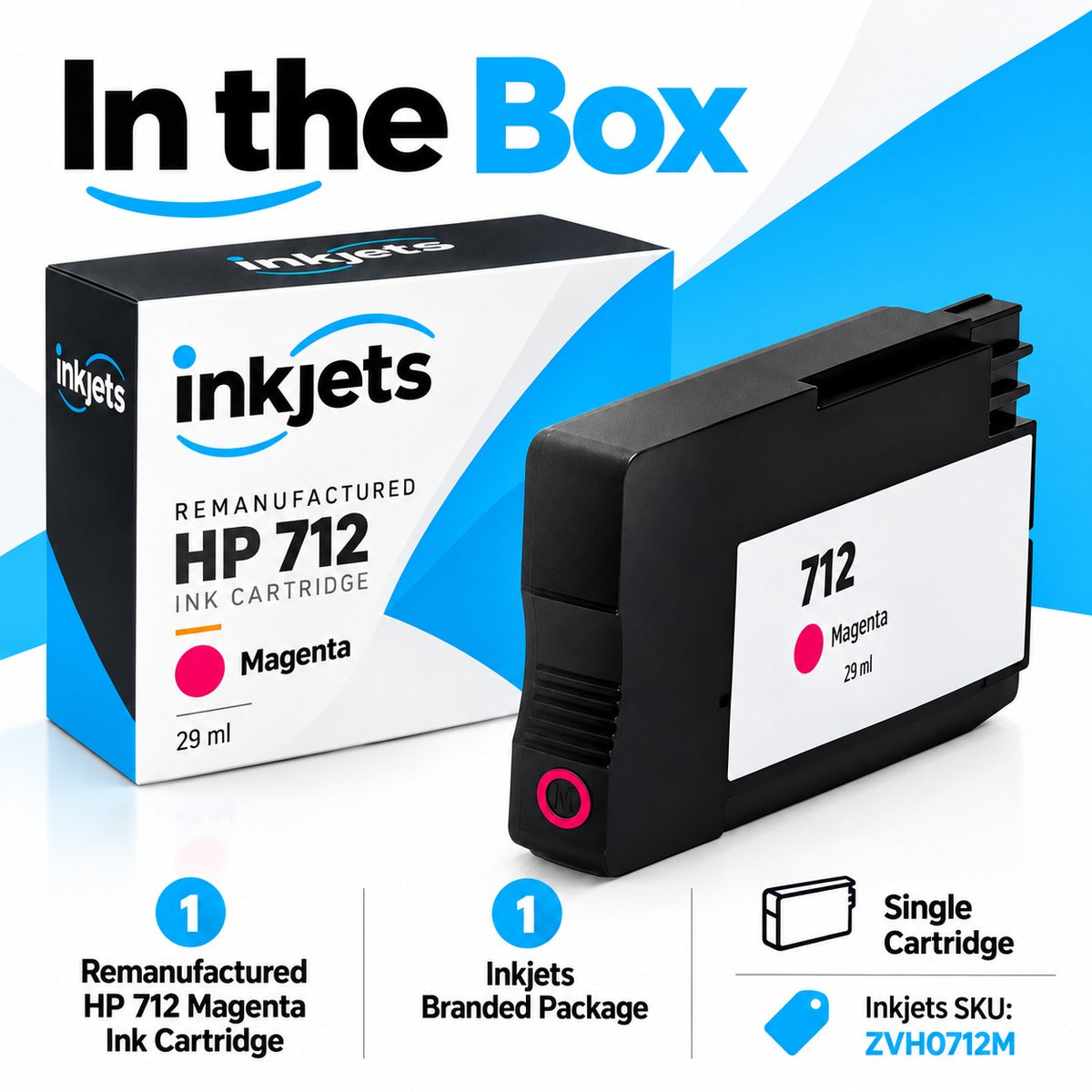 Remanufactured HP 712 Standard Yield Magenta Ink Cartridge