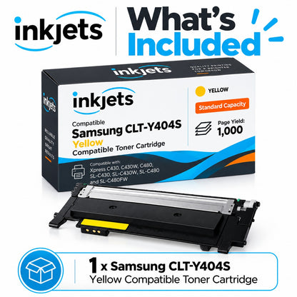 Samsung CLT-Y404S Yellow Compatible Toner Cartridge