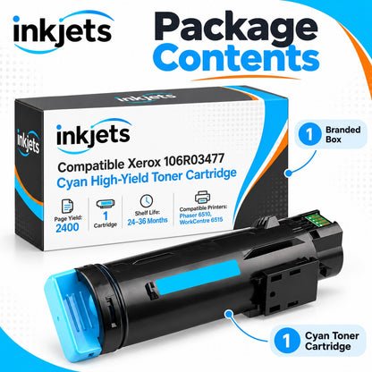 Xerox 106R03477 Cyan High-Yield Compatible Toner Cartridge