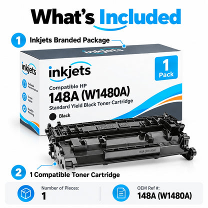Compatible HP 148A (W1480A) Standard Yield Black Toner Cartridge