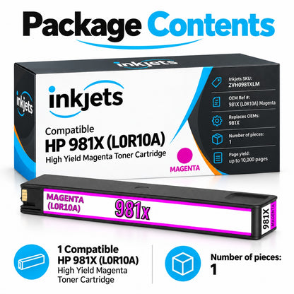 Compatible HP 981X (L0R10A) High Yield Magenta Toner Cartridge