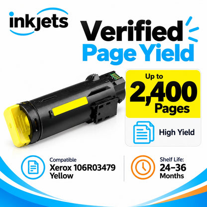 Xerox 106R03479 Yellow High-Yield Compatible Toner Cartridge
