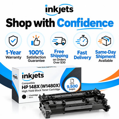 Compatible HP 148X (W1480X) High Yield Black Toner Cartridge