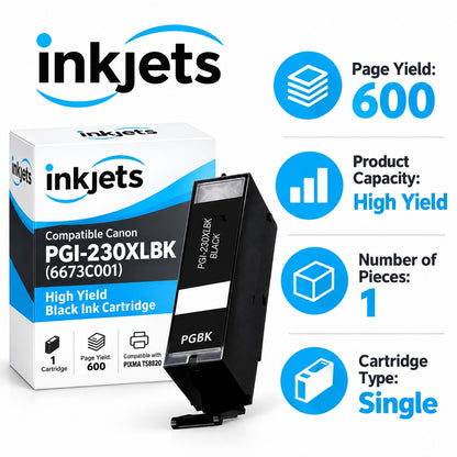 Compatible Canon PGI-230XLBK (6673C001) High Yield Black Ink Cartridge