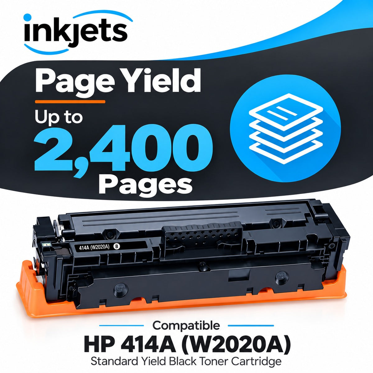 Compatible HP 414A (W2020A) Standard Yield Black Toner Cartridge