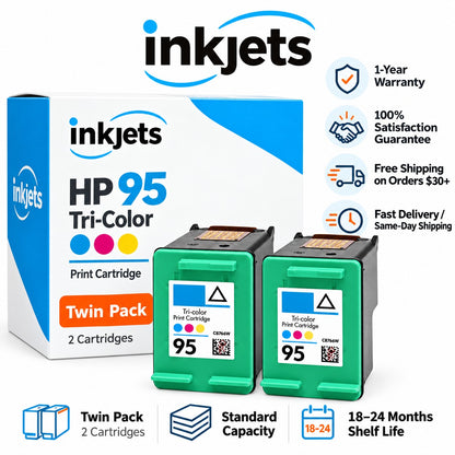 HP 95 Tri-Color (C8766WN) Remanufactured Ink Cartridge Twin Pack