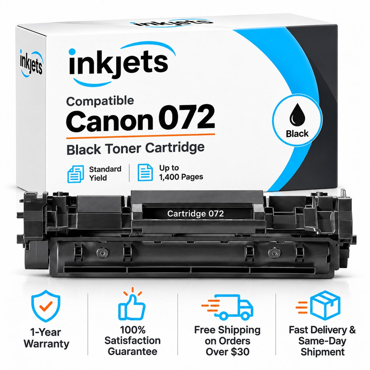 Canon 072 Black Compatible Standard Yield Compatible Toner Cartridge
