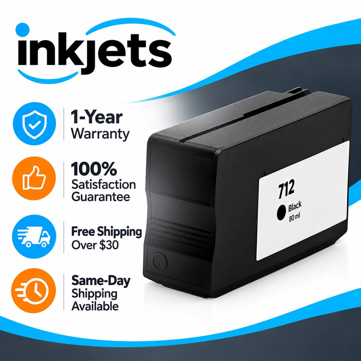 Remanufactured HP 712 Standard Yield Black Ink Cartridge