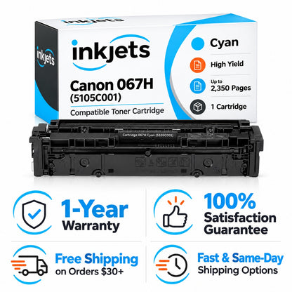 Canon 067H (5105C001) Cyan High Yield Compatible Toner Cartridge