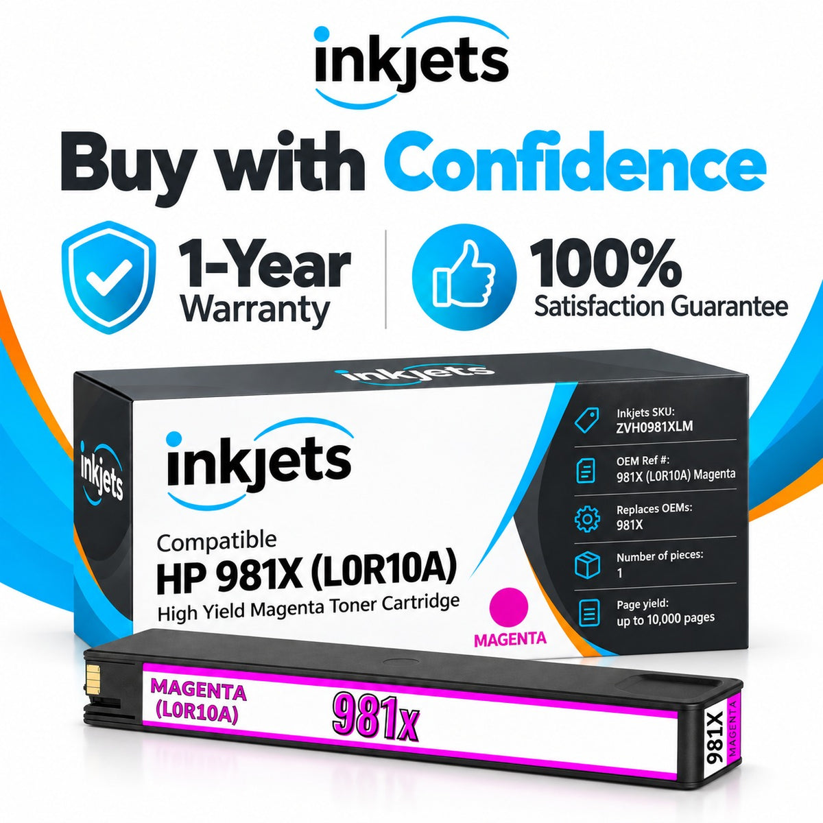 Compatible HP 981X (L0R10A) High Yield Magenta Toner Cartridge