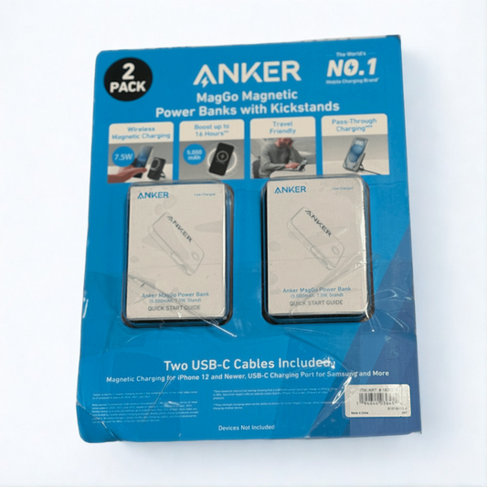 Anker MagGo Magnetic Power Banks with Kickstands 2-Pack