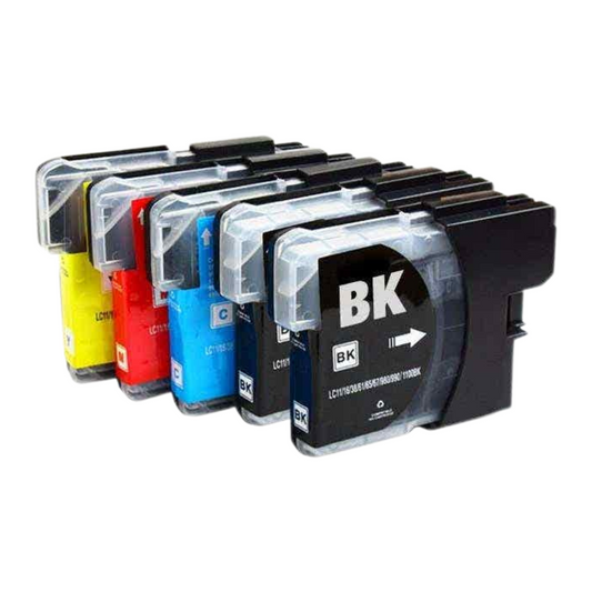 Brother LC61 Compatible Ink Cartridge 5-Pack Combo