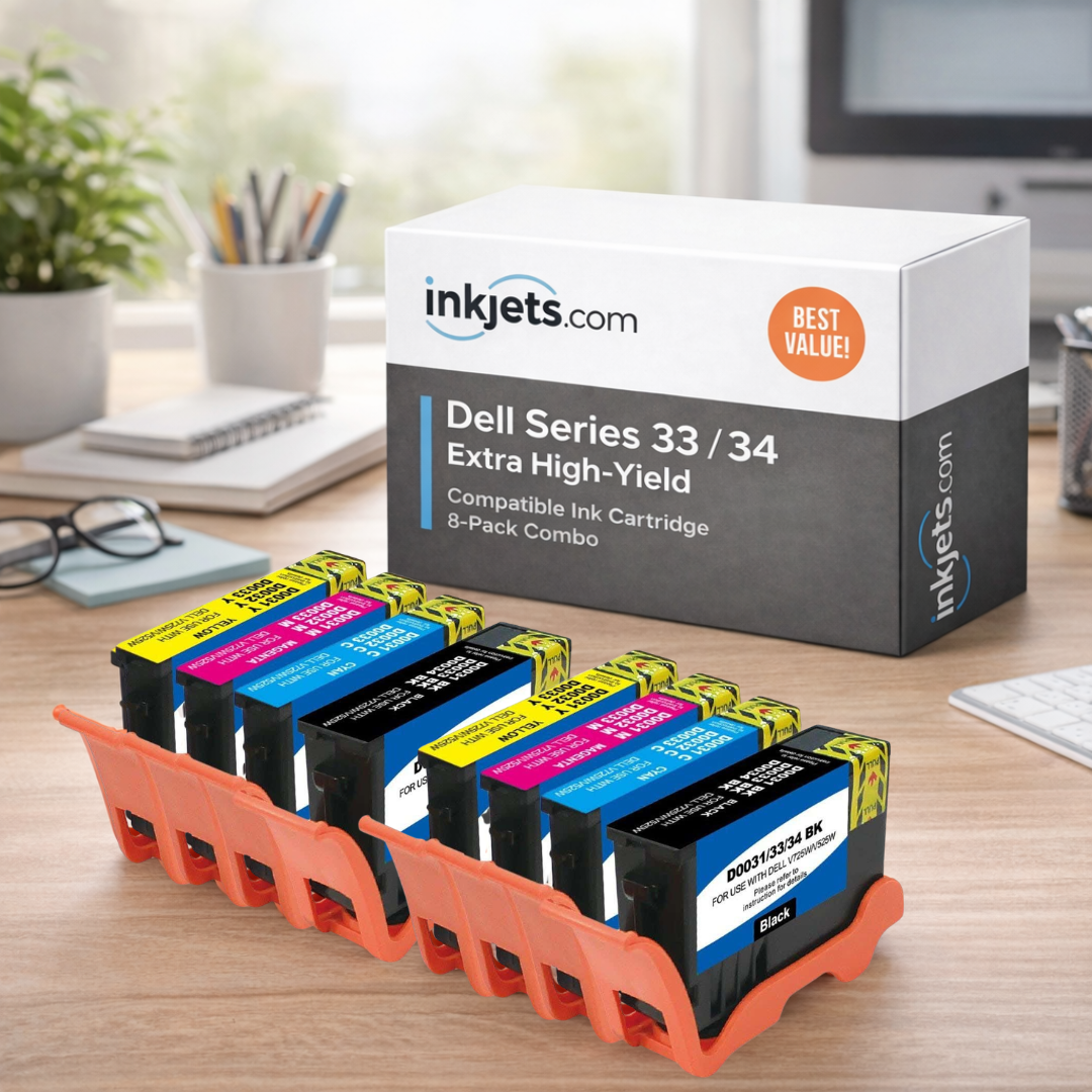 Dell Series 33 / 34 Compatible Extra High-Yield Ink Cartridge 8-Pack Combo
