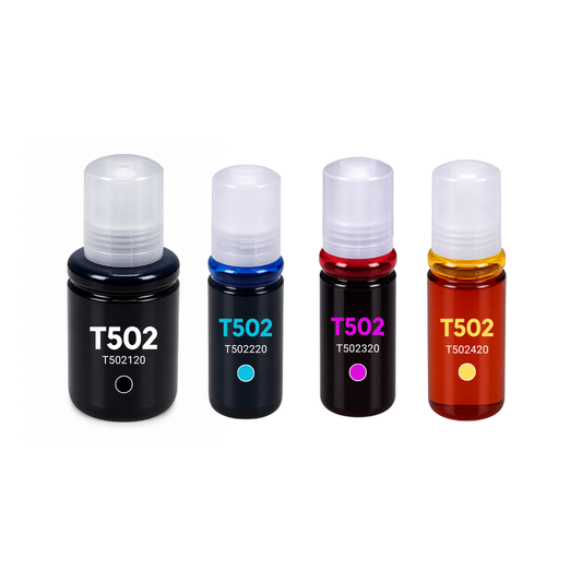 Epson T502 Compatible Standard Yield Ink Bottle 4-Pack Combo
