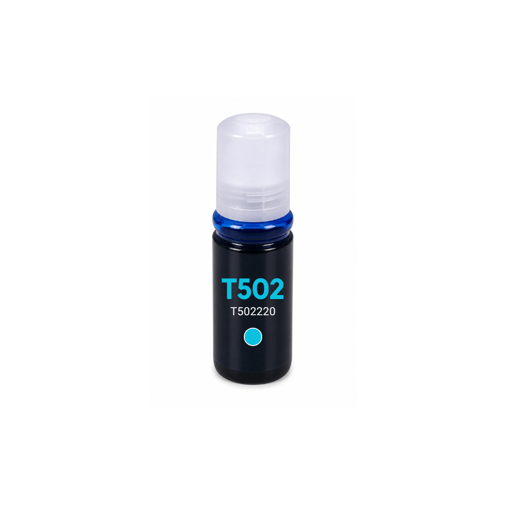 Epson T502 (T502220-S) Cyan Standard Yield Compatible Ink Bottle