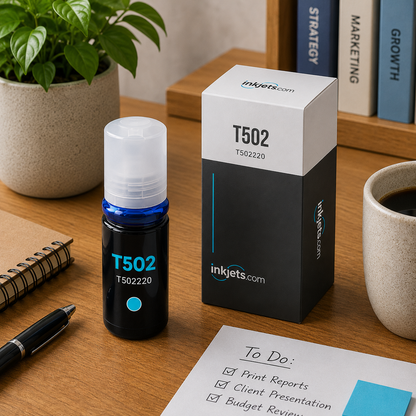Epson T502 (T502220-S) Cyan Standard Yield Compatible Ink Bottle