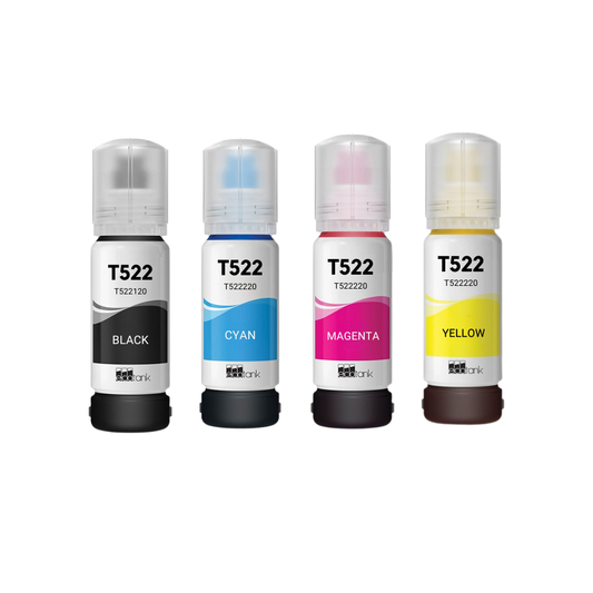Epson T522 Compatible Standard Yield Ink Bottle 4-Pack Combo