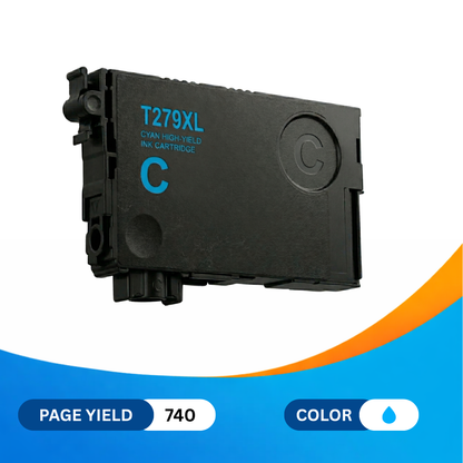 Epson T279XL (T279xl220-S) Cyan High Yield Remanufactured Ink Cartridge