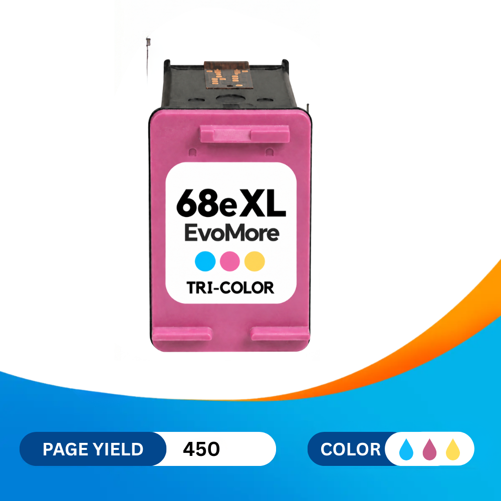HP 68e EvoMore Tri-Color High Yield Remanufactured Ink Cartridge