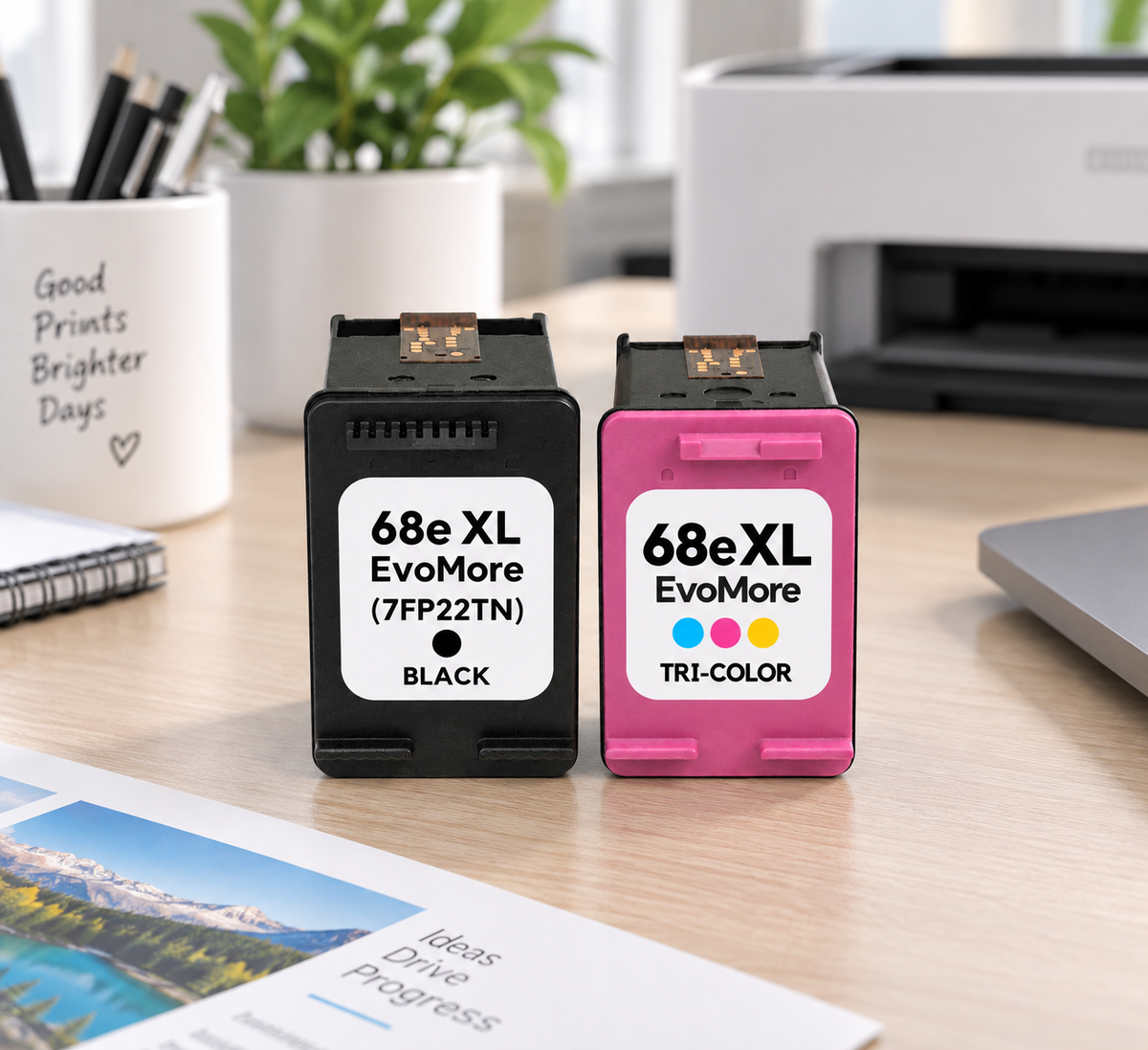 HP 68e EvoMore Remanufactured High Yield Ink Cartridge 2-Pack Combo