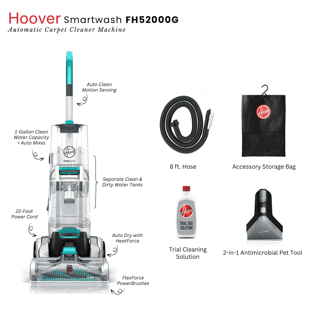 Hoover Smartwash Automatic Carpet Cleaner Machine (FH52000G)