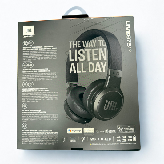 JBL Live 675NC - Wireless True Adaptive Noise-Cancelling On-Ear Headphones