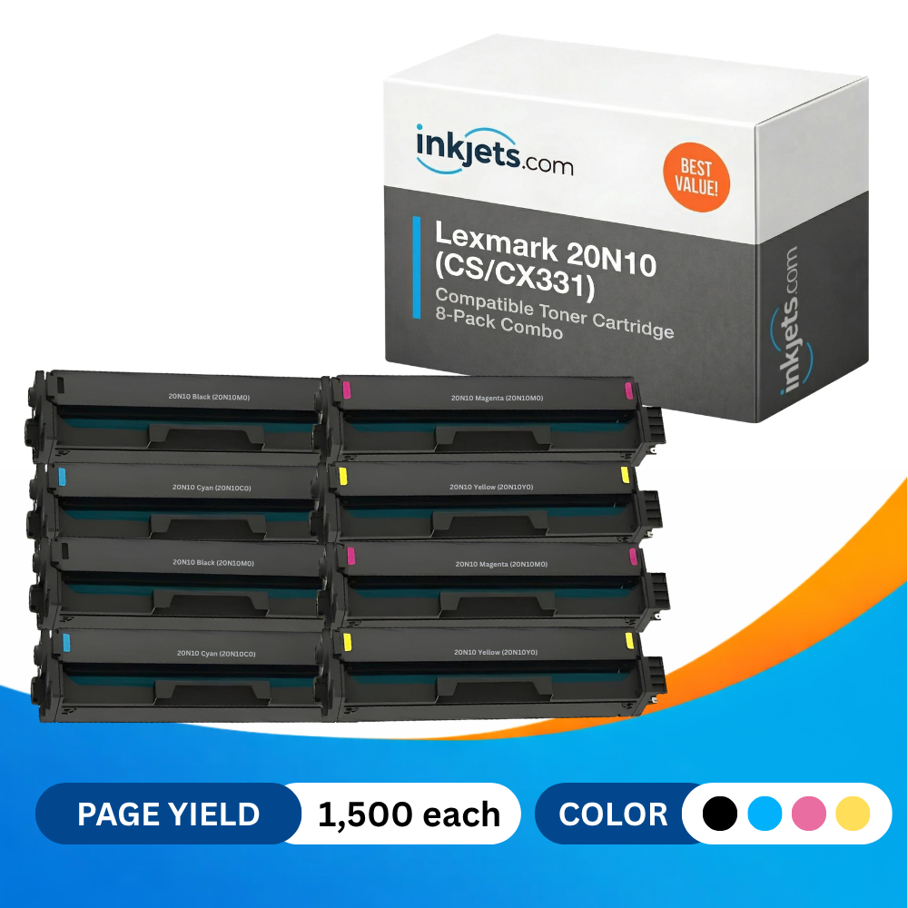 Lexmark 20N10 (CS/CX331) Compatible Standard Yield Toner Cartridge 8-Pack Combo
