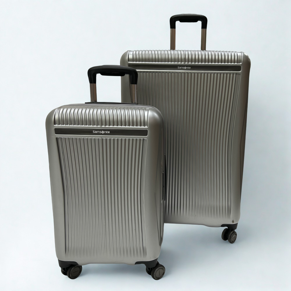 Samsonite Blackstone 2‑Piece Hardside Expandable Spinner Luggage Set – Silver