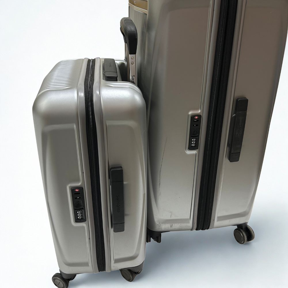 Samsonite Blackstone 2‑Piece Hardside Expandable Spinner Luggage Set – Silver