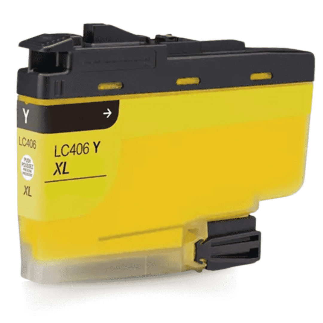 Compatible Brother LC406XLY High Yield Yellow Ink Cartridge