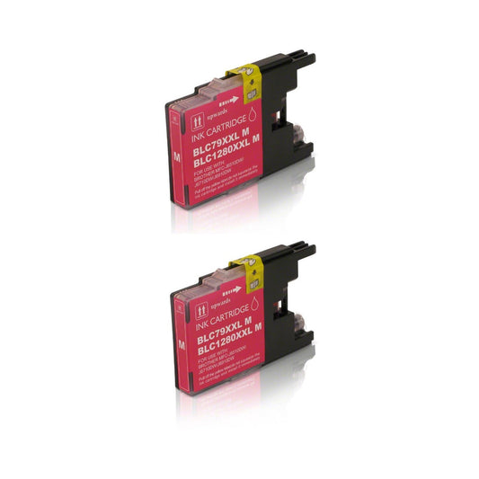 Brother LC79M Magenta Extra High-Yield Compatible Ink Cartridge Twin Pack