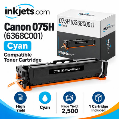 Canon 075H (6368C001) Cyan High-Yield Compatible Toner Cartridge