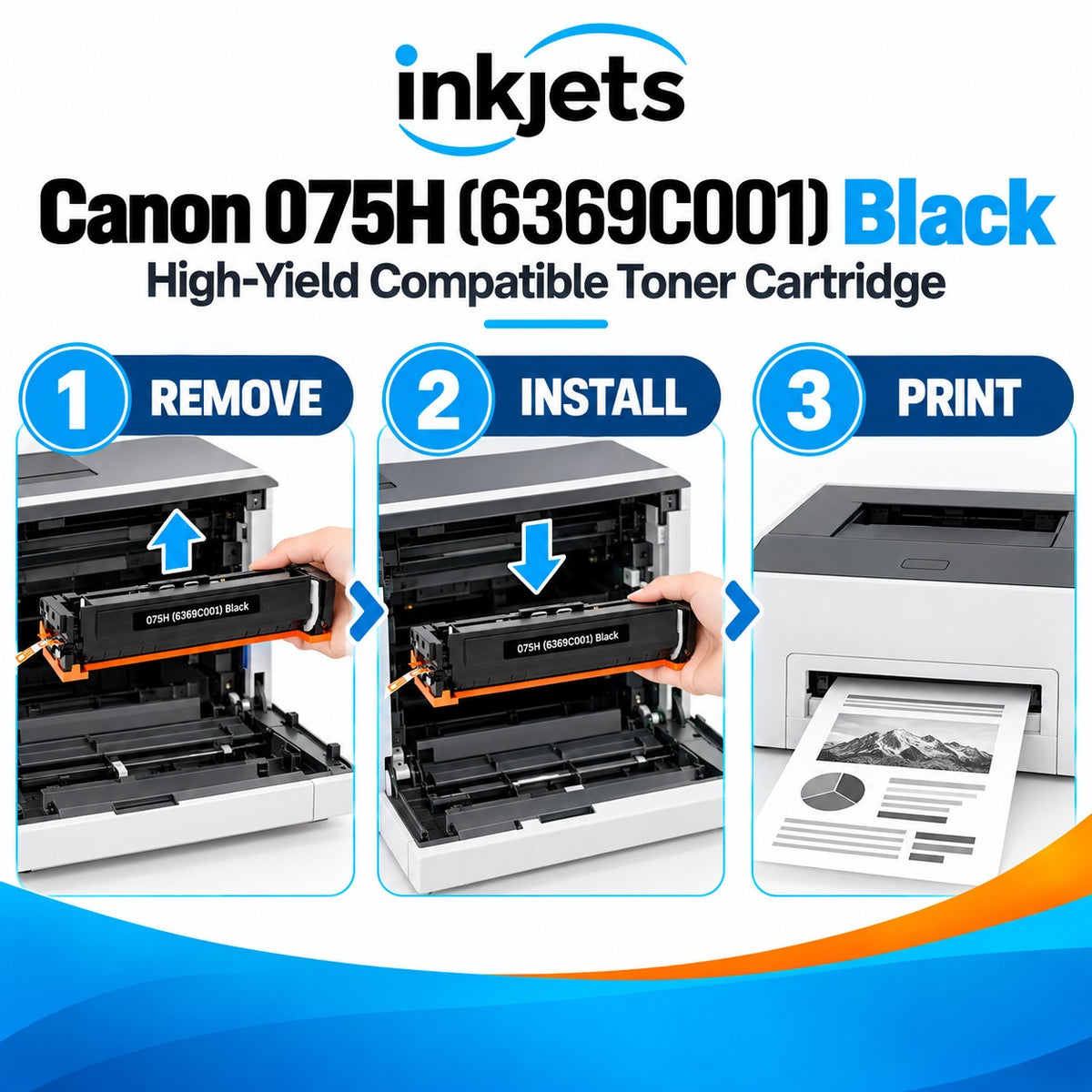 Canon 075H (6369C001) Black High-Yield Compatible Toner Cartridge