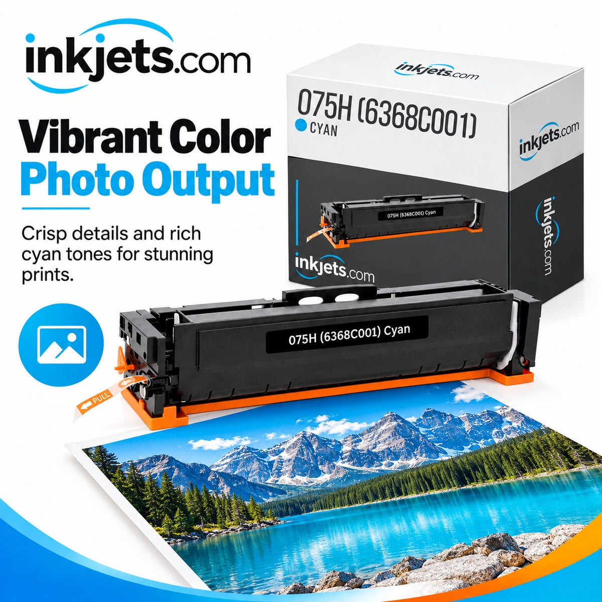 Canon 075H (6368C001) Cyan High-Yield Compatible Toner Cartridge