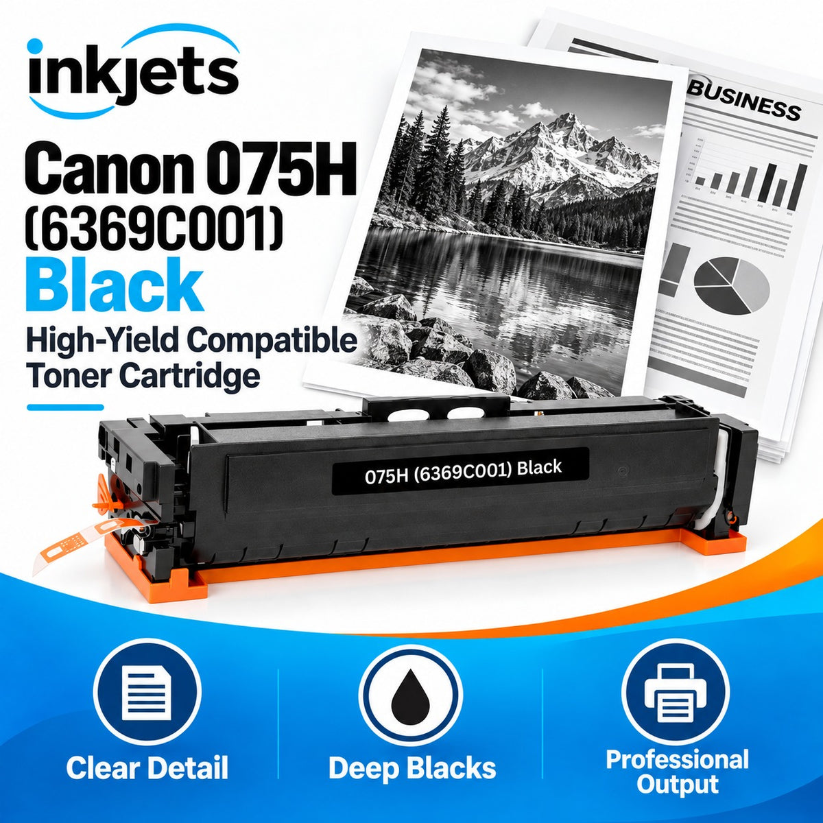 Canon 075H (6369C001) Black High-Yield Compatible Toner Cartridge
